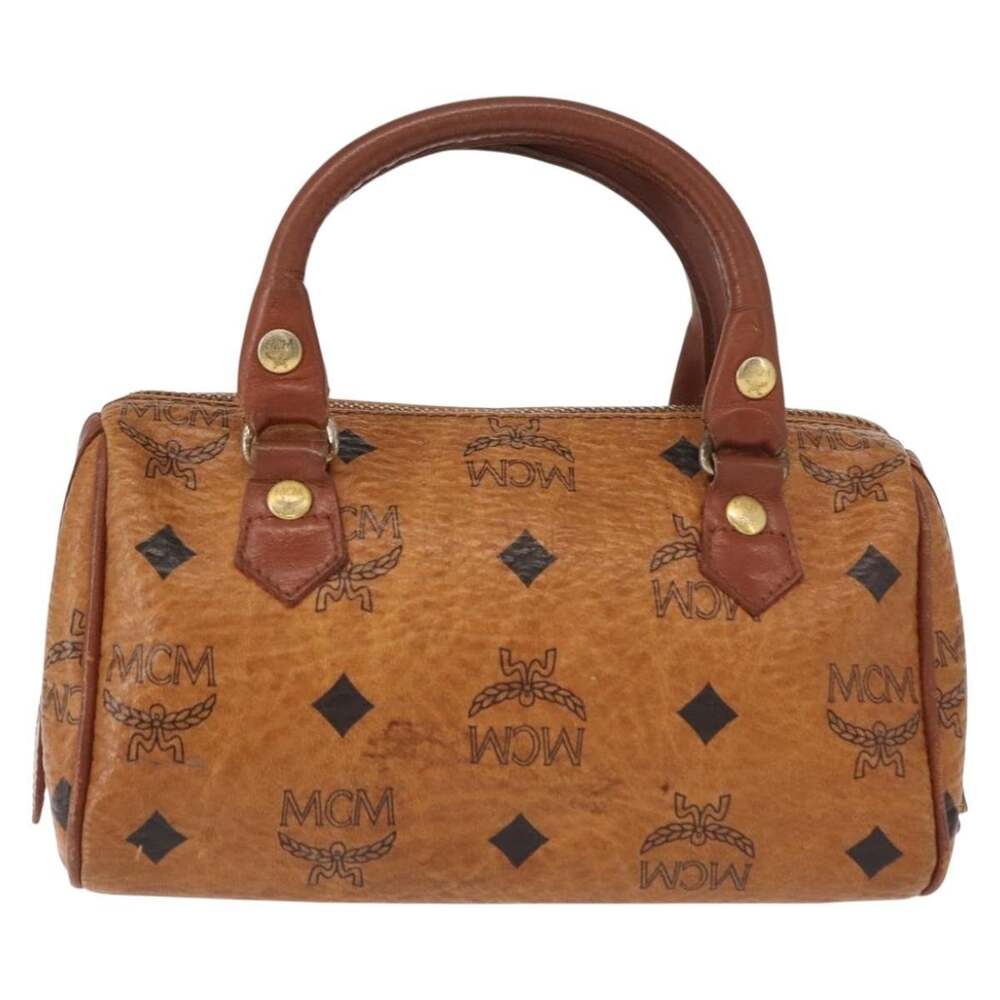MCM Logogram Visetos Handbag Brown